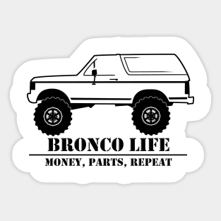 1987-1991 Bronco Side Money, Parts, Repeat Sticker